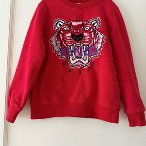 Kenzo Kids Red Tiger fleece Sweatshirt size 12